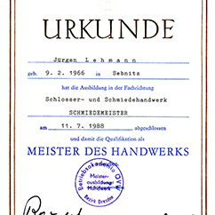 Meisterurkunde